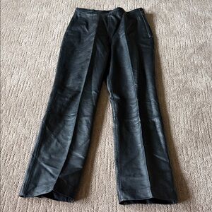 Wilsons Leather Black Straight Leg Pants